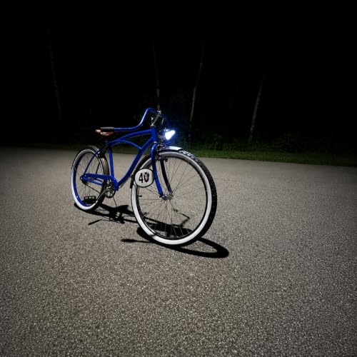 Vintage LED Bike Front Light Sliver - Super Bright Bicycle Headlight with Mount