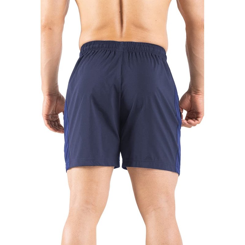 Gaglg Men's 5" Running Shorts 2 Pack Quick Dry Athletic Workout Gym Shorts with Zipper Pockets Navy/Green,Small