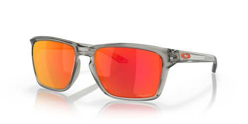 Oakley Men's Oo9448f Sylas Low Bridge Fit Rectangular Sunglasses, Grey Ink/Prizm Ruby, 58 mm