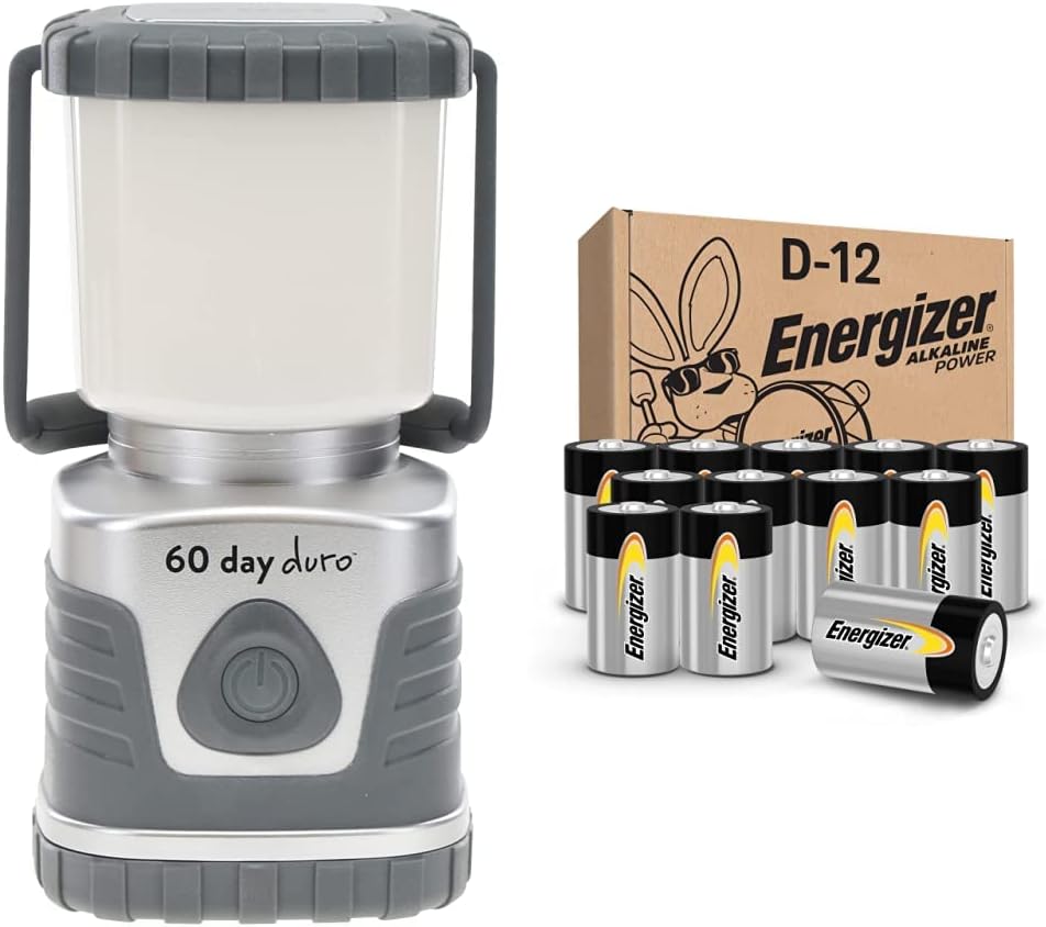 ust 60-DAY Duro LED Portable 1200 Lumen Lantern with Lifetime LED Bulbs and Hook for Camping, Hiking, Emergency and Outdoor Survival
