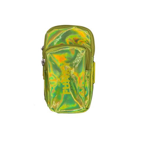 Generic Holographic Arm Bag |Festival Bag Outdoor Waist Pouch | Carnival Hiking Pack with Adjustable Straps (Red)