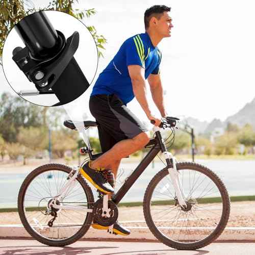 Bike Seat Post Clamp Quick Release Pin M8 (7.5mm) x 65mm High-strength Aluminum Alloy Bicycle Seatpost Binder Bolt, 4PCS Black