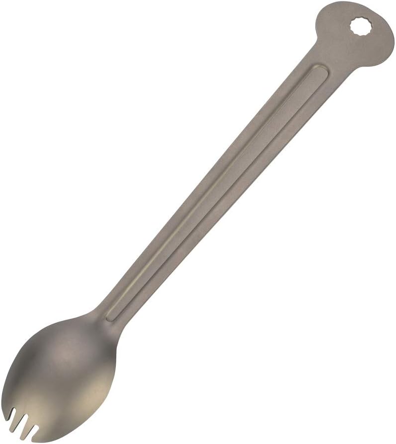 Titanium Long Handle Spork Ultra Lightweight Spork Camping (1 Pack)