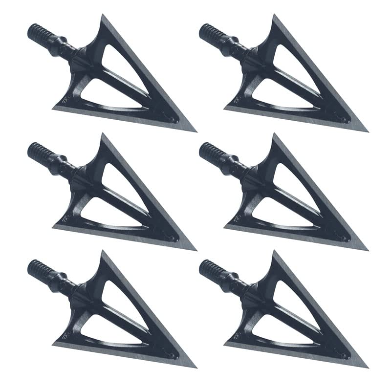JIANZD Archery Broadheads 100 Grain Fixed Blades Screw-in Arrowheads for Crossbow Recurve Bow and Compound Bow