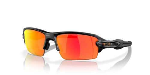 Oakley Men's Oo9271 Flak 2.0 Low Bridge Fit Rectangular Sunglasses, Matte Black/Prizm Ruby, 61 mm