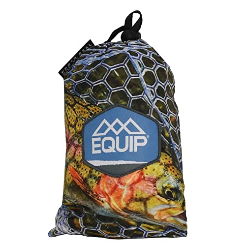 Equip Outdoors Portable Camping Hammock, Hanging Kit Included, One Person Photo Real Hammock, Trout, 108" L X 56" W