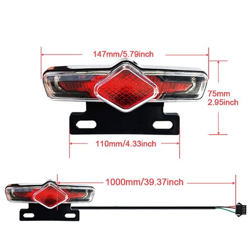 XBERSTAR 3 in 1 Bicycle Lithium-ion Conversion Accessories ebike ebike Light kit Headlight Tail Light Horn DK336 E-Bike Light Sets LCD Display (Light Sets)