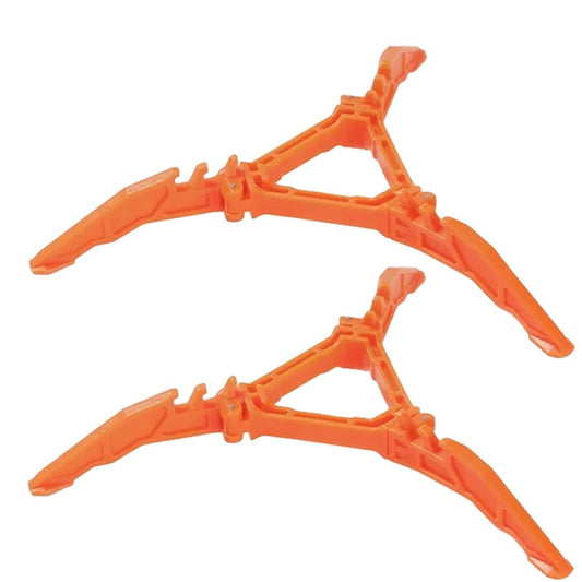 2Pcs Camping Stove Fuel Can Stabilizer, Mini Foldable Outdoor Hiking Cooking Gas Tank Bracket,Foldable Outdoor Cartridge Canister Tripod (Oranger)