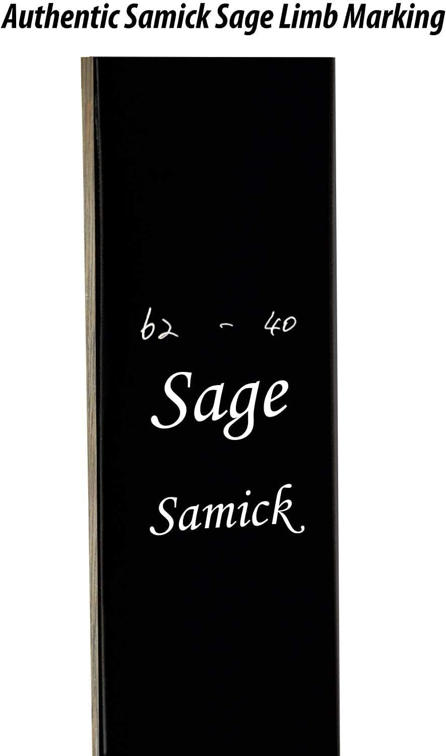 Samick Sage Recurve Bow Limbs - Takedown Recurve Limbs Replacements, 25-60 lbs, Compatible Riser, Durable Maple Fiberglass for Archery Target & Hunting Practice - Adult & Teen Archers