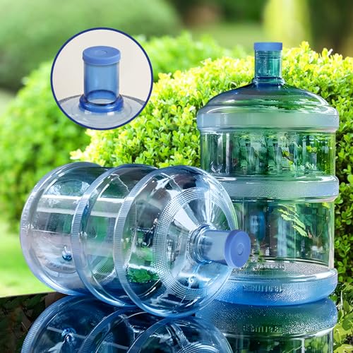 CozyBlue Reusable Silicone 5 Gallon Water Jug Cap - 3 Packs (Blue)