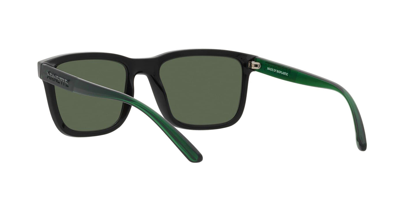 Arnette AN4321 Lebowl Square Sunglasses, Black/Polarized Dark Green, 54 mm