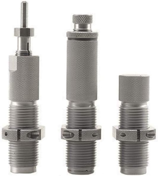 Hornady Custom Grade New Dimension 3-Die Set - Caliber Specific Reloading Equipment for Handloaders with Full Length Sizer Die, Seating Die, Sure-Loc Rings, & Storage Box