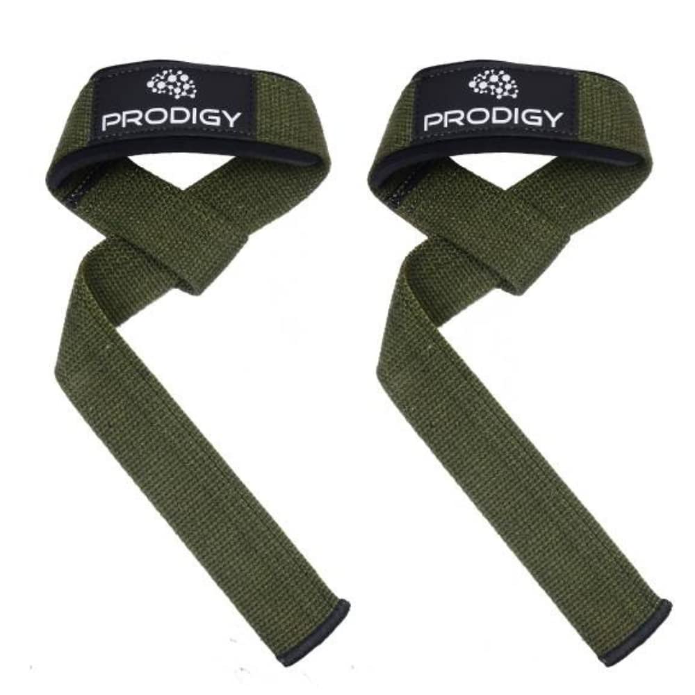 Premium Weightlifting Wrist Straps for Strength Training, Bodybuilding, Powerlifting, X-fit, Shrugs, Barbell, Deadlifts, Pull Ups, 23in for Extra Gripping Support - Plus Extra Padding - Dark Green