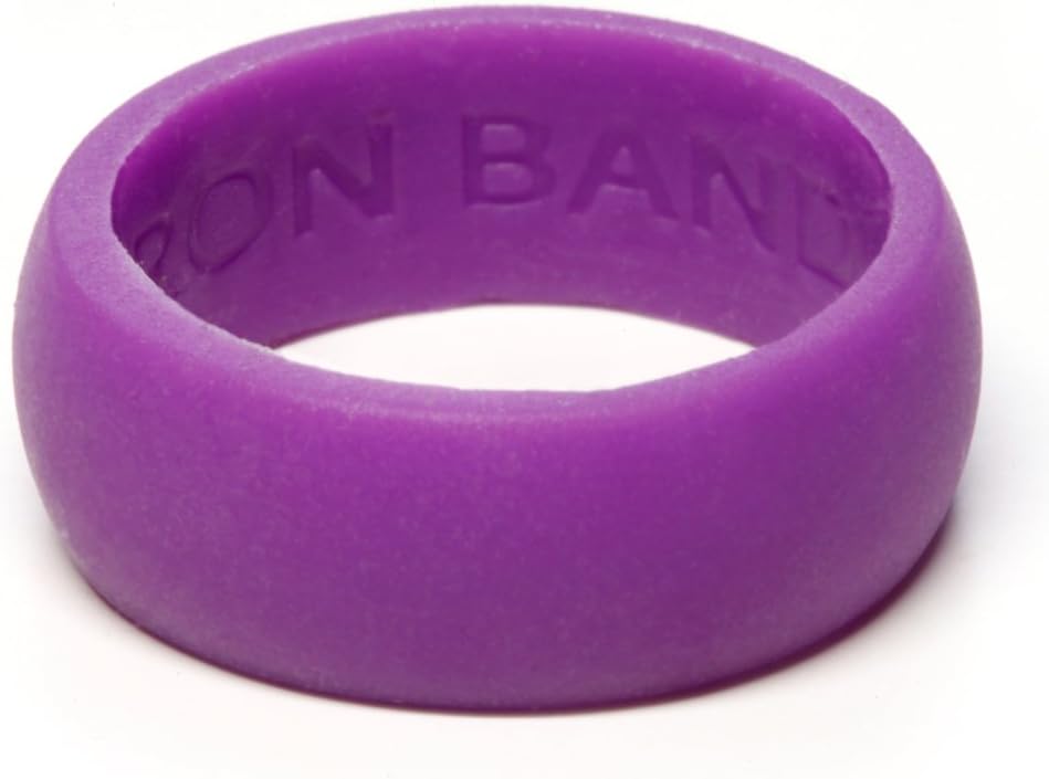 Rubber Silicone Wedding Ring - Award Winning Medical Grade Bands (Blue, Lime Green, Gray, Navy, Pink, Purple)