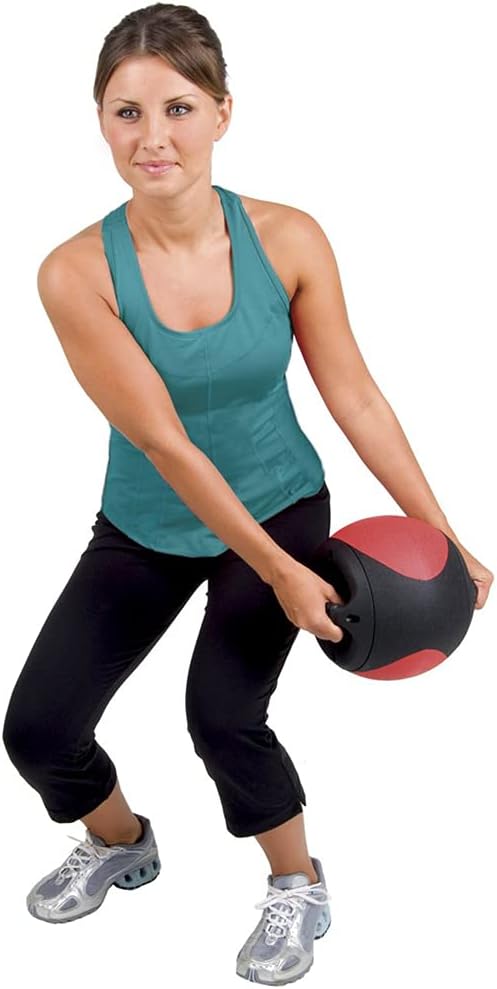 Aeromat Dual Grip Power Medicine Balls for Abdominal Training and Rotational Movements - 9" Diameter - Weights Color-Coded