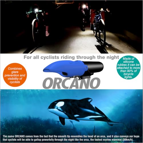 Top Gear Orcano Silicone Rubber Anti-Glare Shade for Bicycle LED Headlights Advanced Deep Blue