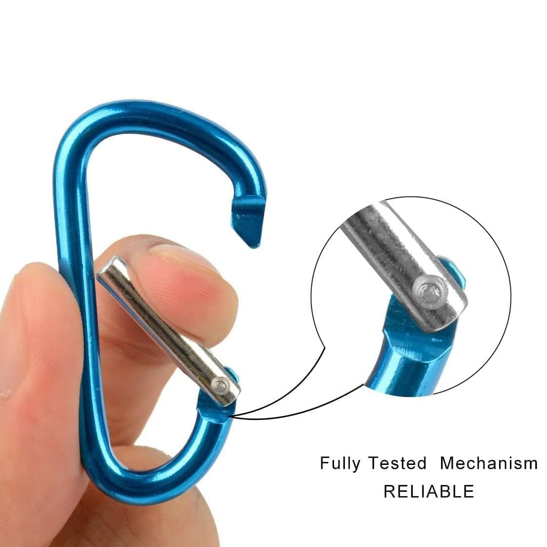 12PCS Carabiner Clip - 2.2" Aluminum Carabiner D Ring Shape,Key Chain Clip Hook,Keychain Clip,Multipurpose for Camping, Hiking,Backpacking or Other Outdoor Activities,Multicolor.