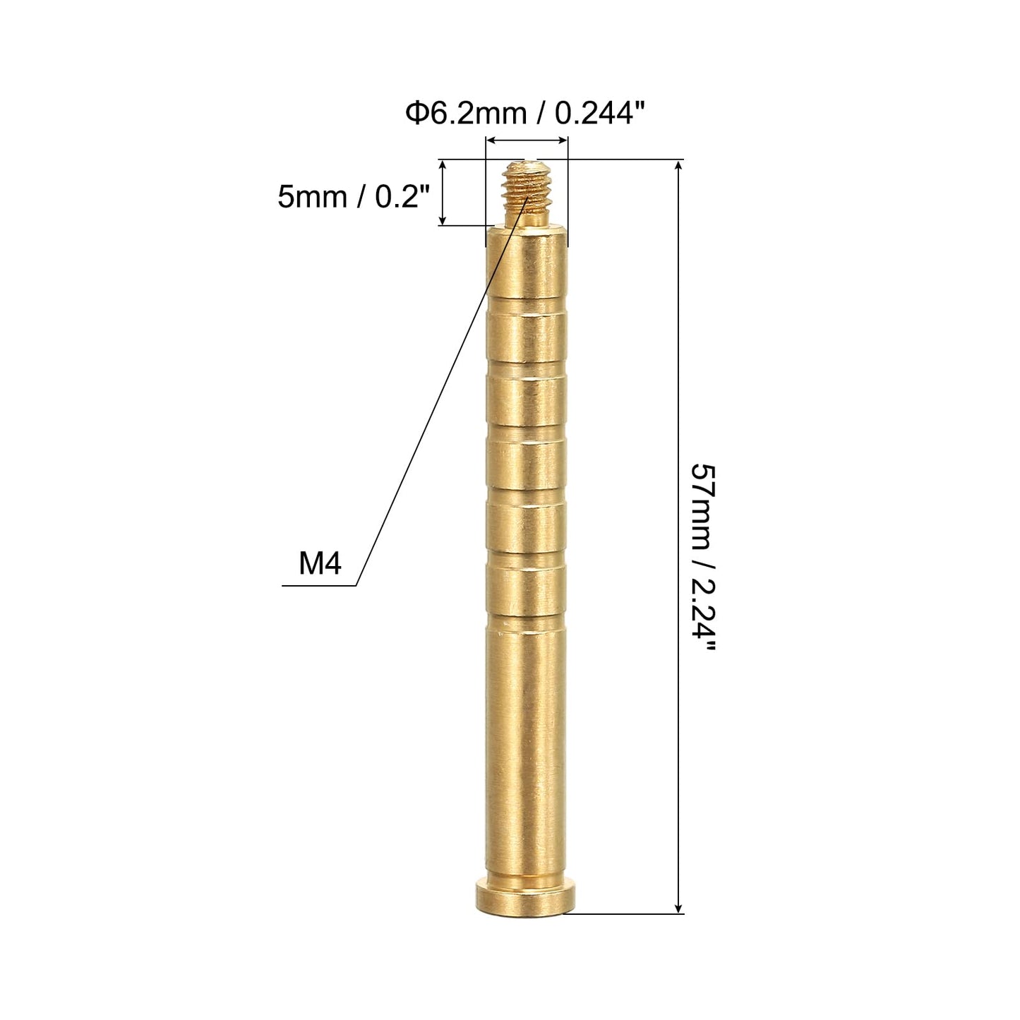 PATIKIL 150 Grain Archery Arrow Insert 0.244 Inch, 6 Pack Brass Arrow Weight Bolt for Field Points Shaft