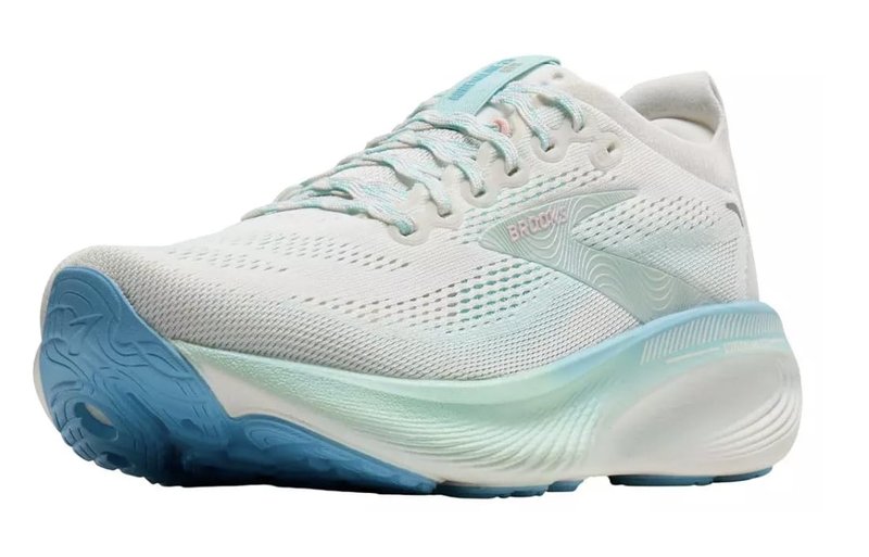 Brooks Women’s Adrenaline GTS 25 Supportive Running & Walking Shoe, White/Sea/Aqua, 10