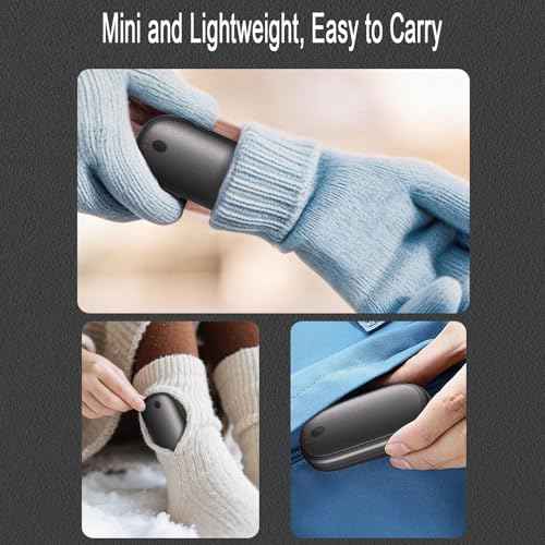 Hand Warmers Rechargeable, Magnetic Hands Heater, Fast Heating in 3s with 3 Settings, Electric Pocket Warmer, UL Certified Safe for Winter Camping, Hunting Trips, and Golf Games