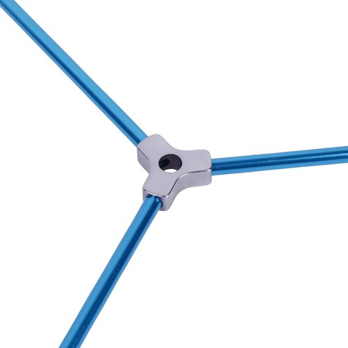 BRILLIANCE4U Tent Pole Connectors 3 Way, Tent Poles Hub, Aluminum Tent Parts for 9.5mm 3/8 in Aluminum Tent Poles 3 Pack