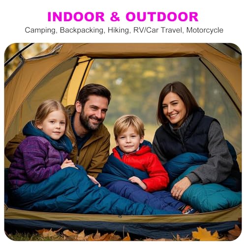 Sleeping Bags for Adults Cold Weather & Warm - Backpacking Camping Sleeping Bag for Kids 10-12, Girls, Boys - Lightweight Compact with Compression Sack for Outdoor & Indoor