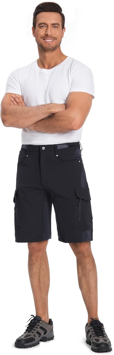 Ally Mens Mountain Bike Shorts 4D Padded Bike Shorts Baggy Cycling Biking Bicycle Biker Shorts Loose-fit with 6 Pockets