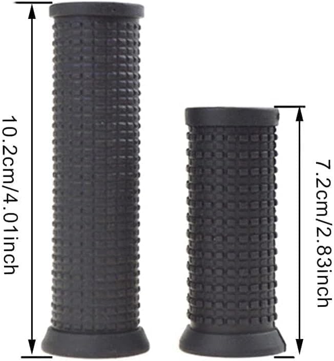 2PCS Bike Long/Short Handlebar Grips for Twising Shifter, Shockproof Anti Slip for MTB Parts, Cycling Parts and Components Anti Slip Soft Rubber Handlebars, Headsets and Stems(Black)