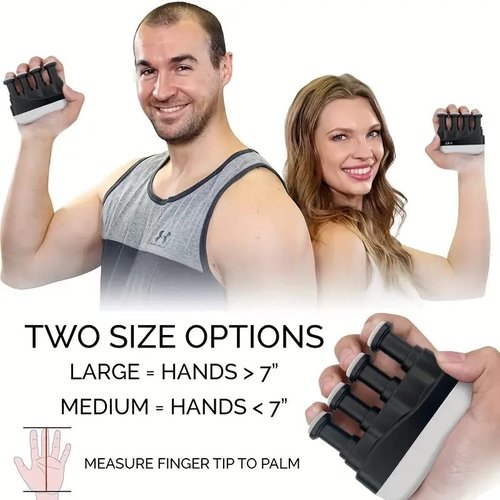 IOppWin Finger Strengthener - Hand Grip Trainer for Piano, Guitar, Bass, Ukulele, Zither and More - Plastic Material, Lightweight and Portable - Improve Finger Flexibility, Strength and Span - Relieve