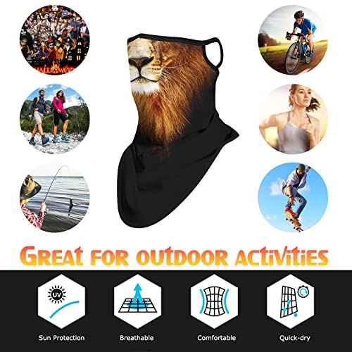 Obacle Bandana Face Mask with Ear Loops Breathable Neck Gaiter for Men Women
