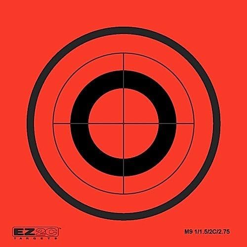 EZ2C Mini Shooting Targets, Bright Flourescent Self-Adhesive 3.5" x 3.5" (Tear-Off Pads of 25 or 100)
