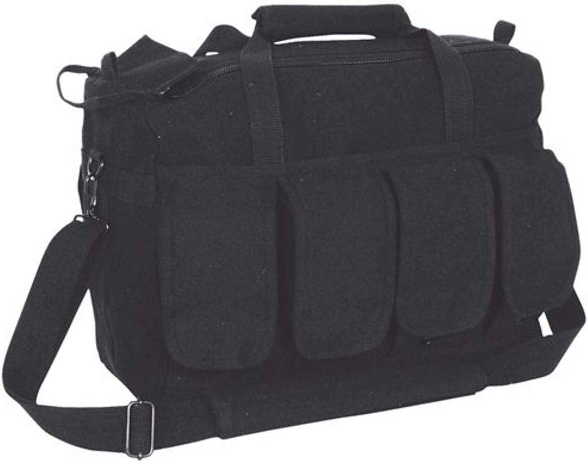 Fox Outdoor Products Mega Mag/Shooter's Bag – Heavyweight Canvas Range Gear Bag with Mag Pockets, Canyon-Style Opening & Shoulder Strap, 15.5"x12"x7.5"