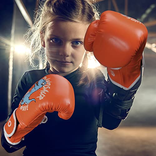 Kids Boxing Gloves for Boys and Girls, Youth Training Gloves, Orange 4 OZ