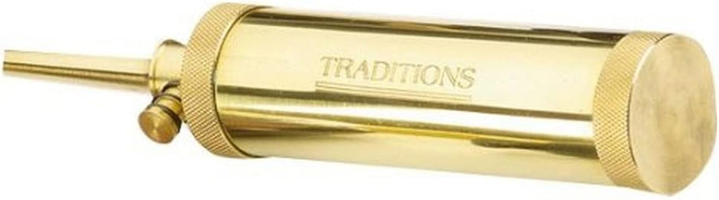 Traditions Performance Firearms Muzzleloader Deluxe Tubular Flask with Valve (Brass)