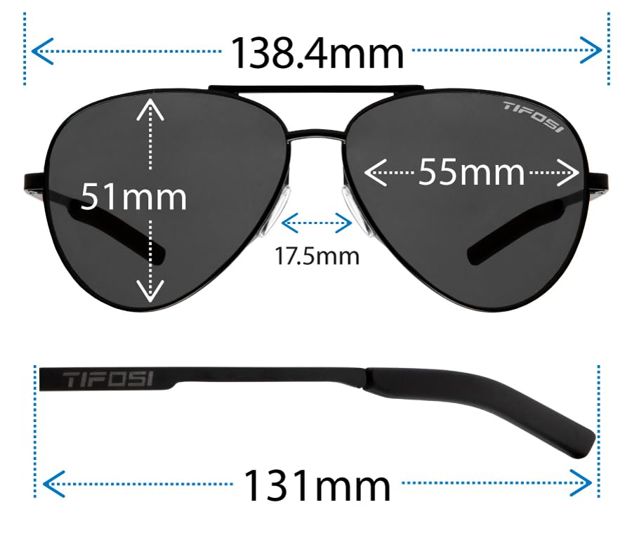 Tifosi Optics Shwae Aviator Sunglasses (Graphite, Smoke Green)
