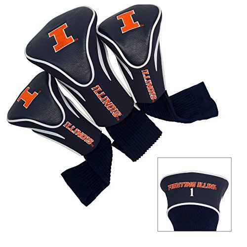 Team Golf NCAA Numbered 1, 3, & X, Fits Oversized Drivers, Utility, Rescue & Fairway Clubs, Velour Lined for Extra Club Protection