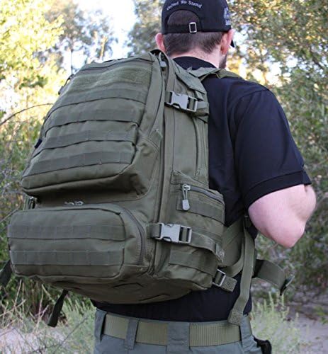 LAPG Operator Tactical Backpack, Adjustable Outdoor Operation Backpack with MOLLE System, Hiking Knapsack - Black