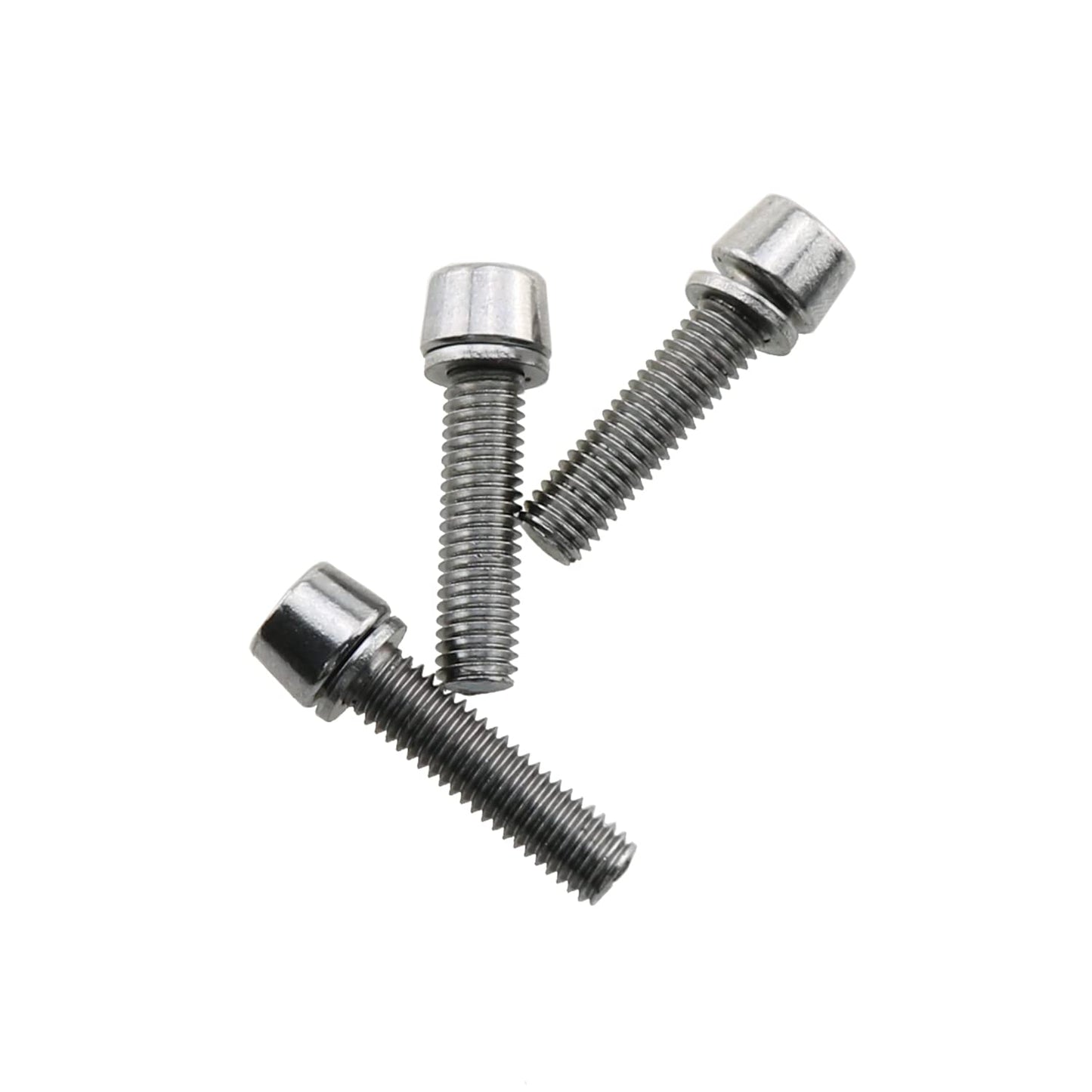 DGZZI 10PCS M5x20mm Bike Allen Hex Tapered Stainless Bolts Screws Bike Allen Hex Tapered Stainless Bolts Screws with Washer for Bicycle Stem, Sliver