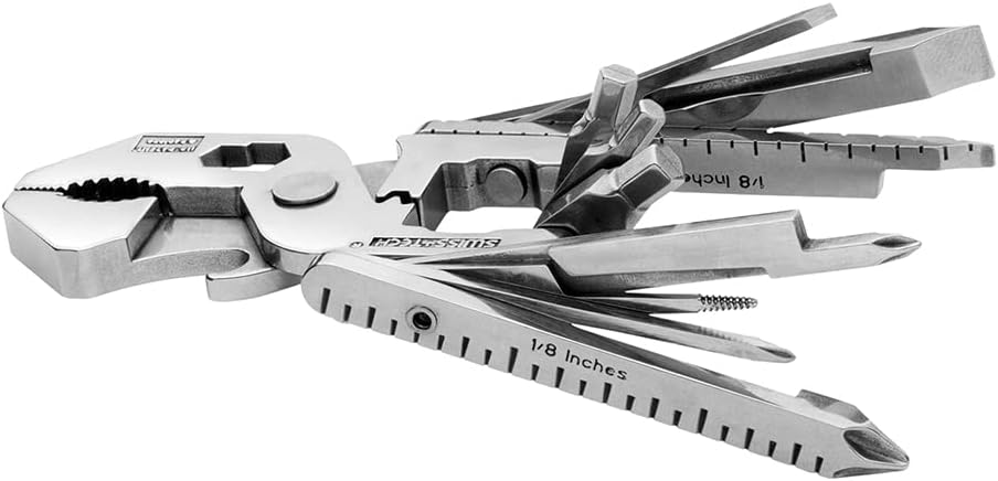 SWISS+TECH ST53130 Pocket Multi-Tool Kit (22-in-1) Tool with Wrenches, Allen Drivers (Single Pack)