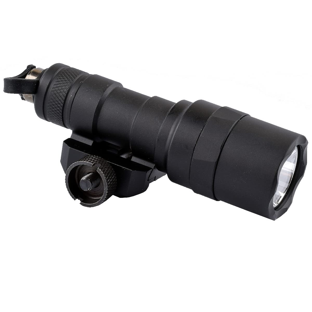 KECPVLI Tactical LED Mini Scout Weaponlights Single Mode Hunting Light with Pressure Switch and Rifle Mount Black