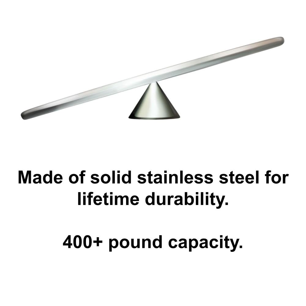 AcrobaX Balance Disc Trainer, 4-inch, Stainless Steel, for Acrobats, Athletes, Longevity, and Ankle Rehab for Balance Improvement, Adavanced Level Difficulty