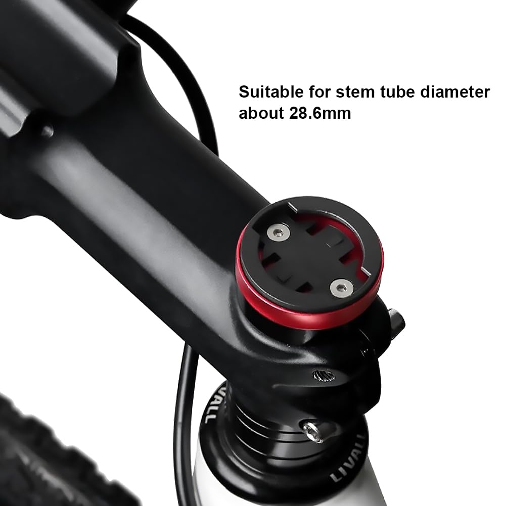 Kigauru Bike Stem Top Cap Holder Aluminum Alloy Gravity Cap Computer Adapter Tube Diameter 28.6mm Bicycle Stopwatch GPS Speedometer Top Stem Stem Top Cover Blackbird, Cat Eye, Bryton Computer Mount