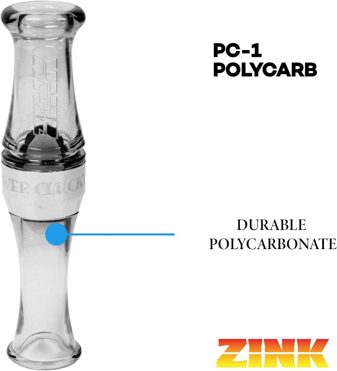 Zink Calls ZNK859 Pc-1 Goose Call Poly Single Smoke