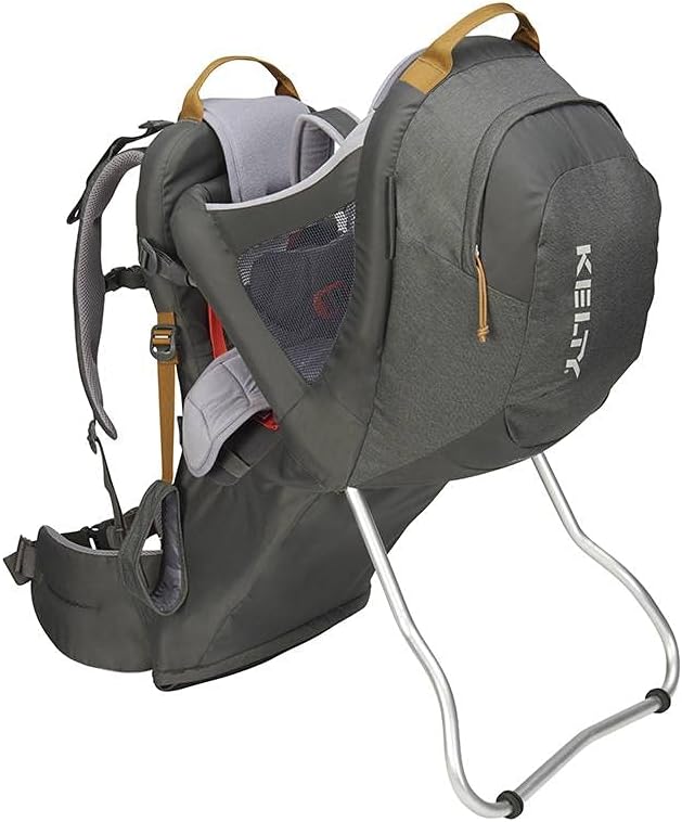 Kelty Journey PerfectFit Child Carrier Backpack, Adjustable Suspension with Hipbelt, 5 Point Safety Harness, Large Zippered Mesh Pockets (Dark Shadow)