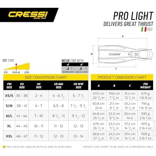 Cressi Pro Light, blue, S/M