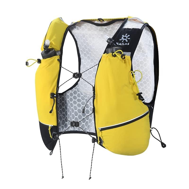 KAILAS AIR 13L Running Vest Hydration Backpack Hydration Vest Water Backpack Lightweight with Two TPU Water Bladders for Women Men Trail Cycling Hiking Black/Yellow S