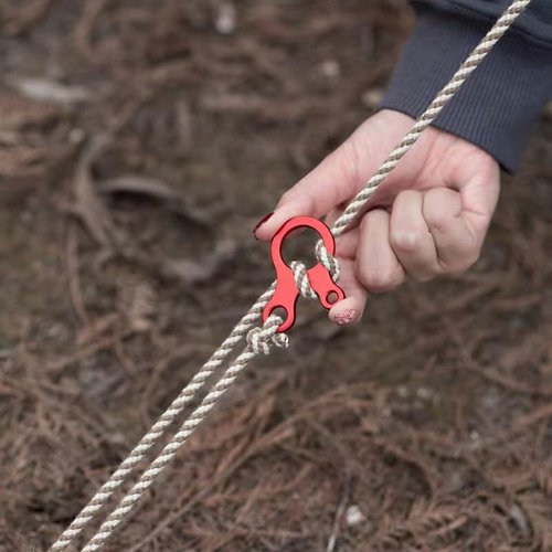 Takelablaze 20Pcs Guyline Wind Rope Buckle Aluminum Alloy Guyline Cord Adjuster Tent Tensioners Rope Adjuster Tent Rope Adjusters for Tent Camping Hiking Outdoor Activity