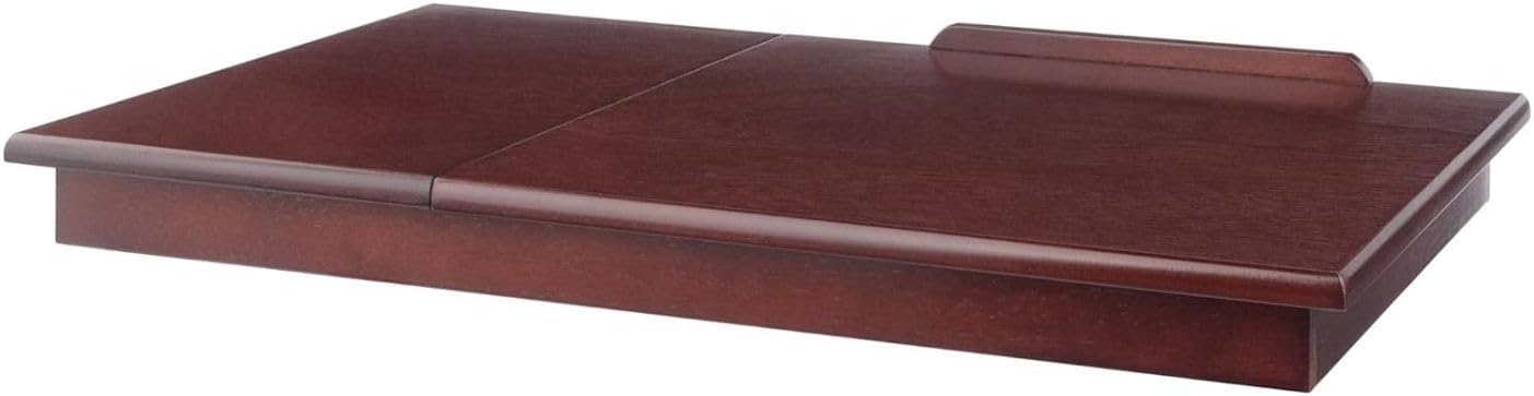 Alden Folding Lap Desk Bed Tray Versatile and Space-Saving Folding Desk for Meals Work or Study Compact and Stylish Design with Rich Walnut Finish Adjustable and Comfortable for Bed or Couch