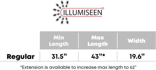 ILLUMISEEN LED Reflective Belt Sash | High Visibility LED Lights with 2 Lighting Modes | Adjustable Quick Release Buckle | USB Rechargeable, No Batteries Needed | Weatherproof Professional Safety Gear
