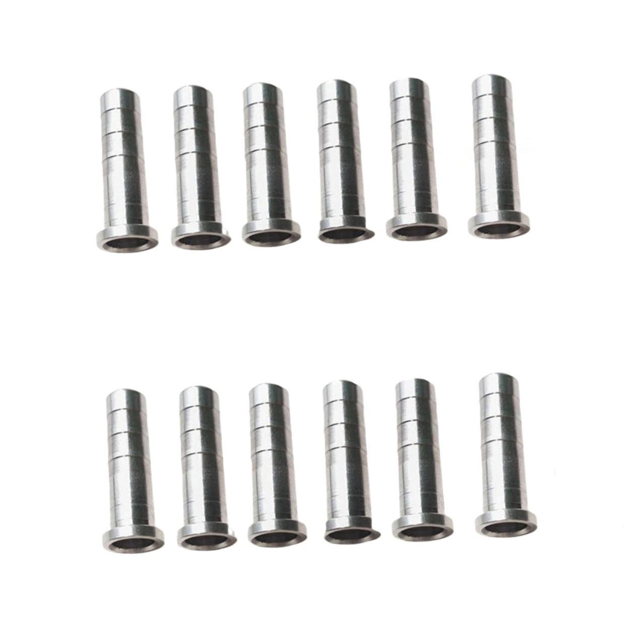 12pcs Aluminum Arrow Inserts for Carbon Arrows 6.2mm Archery Arrow Tip Insert .244 .245 .246 for Target Practice Field Points Broadheads 5/16 inch Crossbow Compound Recurve Bow Arrow Shaft 8-32 Thread